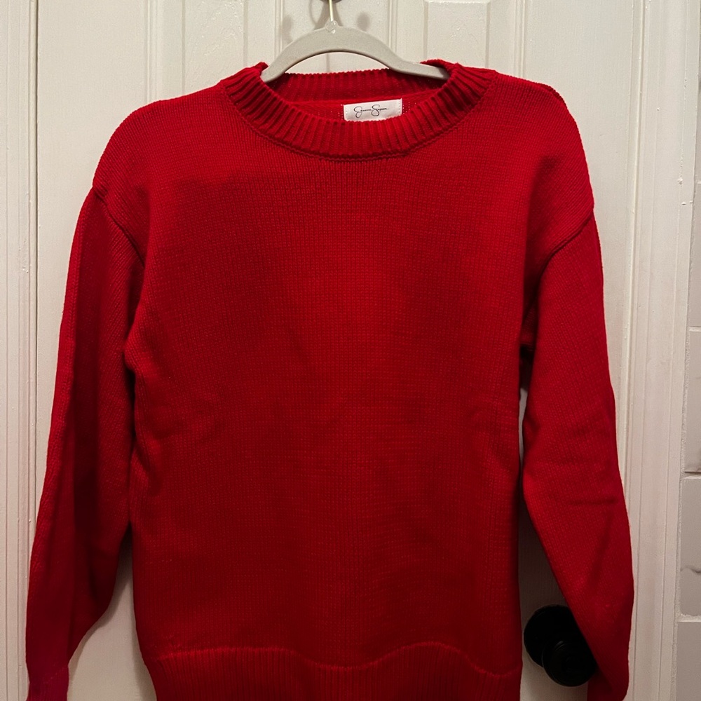 Jessica Simpson Red Crewneck Sweater - Men's Knit